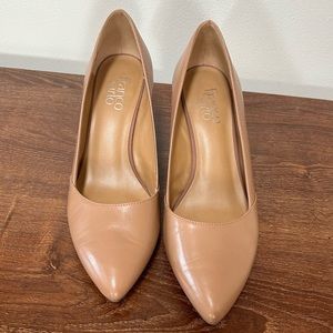 8.5 Franco Sarto tan 3” wedges shoes